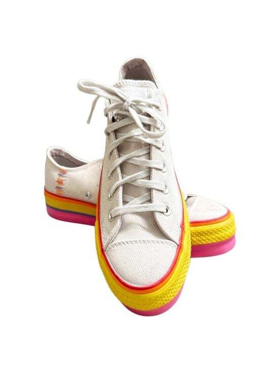 Converse All Stars Shoes - COVERSE CHUCK TAYLOR ALL STAR LIFT LOW RAINBOW SNEAKERS NWOT Sz. 8.5